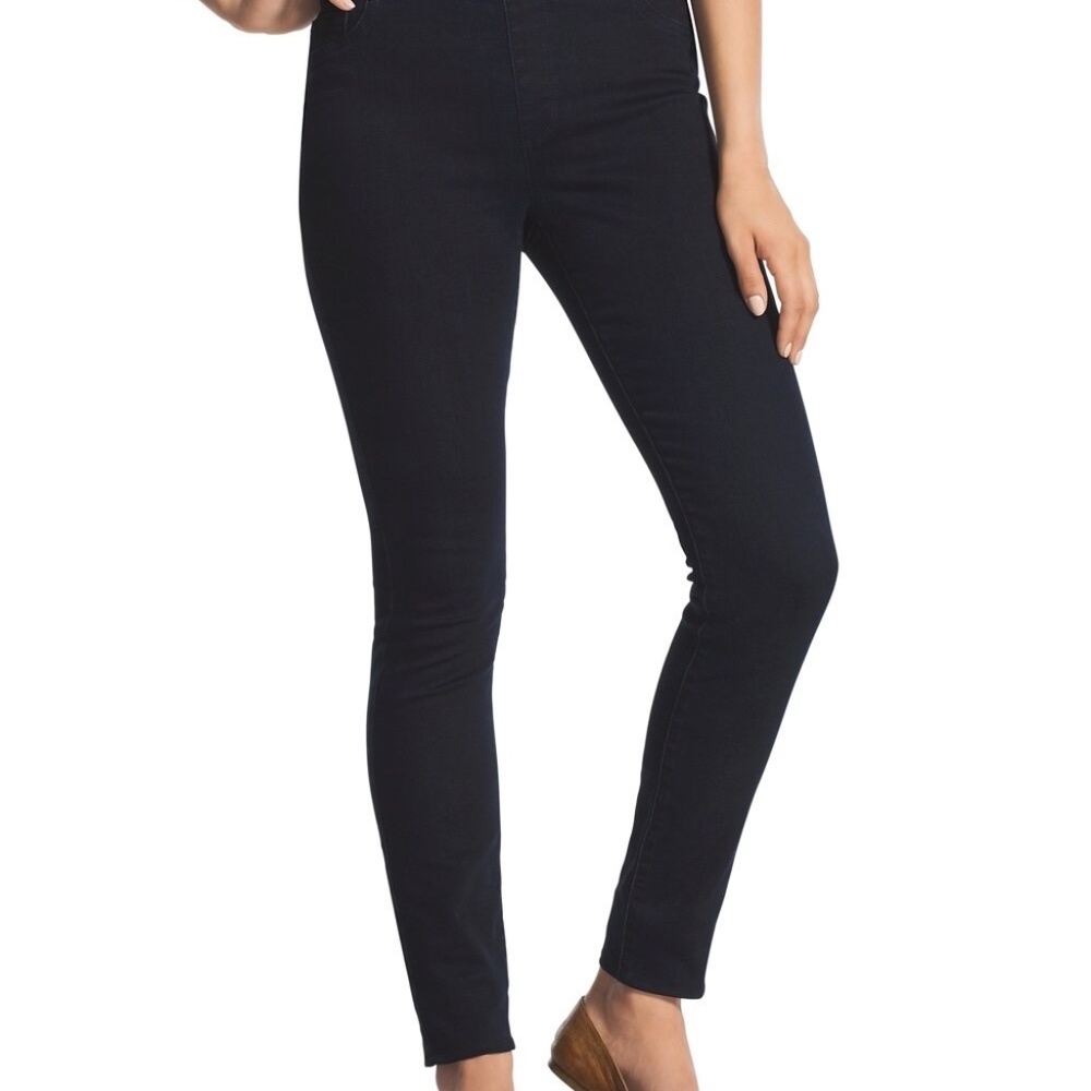 Chico's The So Perfect Legging Jeans Size 2 Dark Blue Wash Jeggings